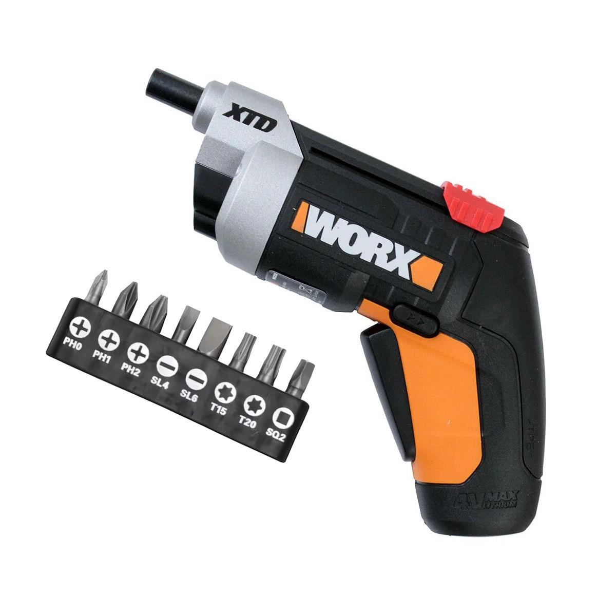 Worx WX252L Cordless 4V Electric XTD Xtended Reach Screwdriver