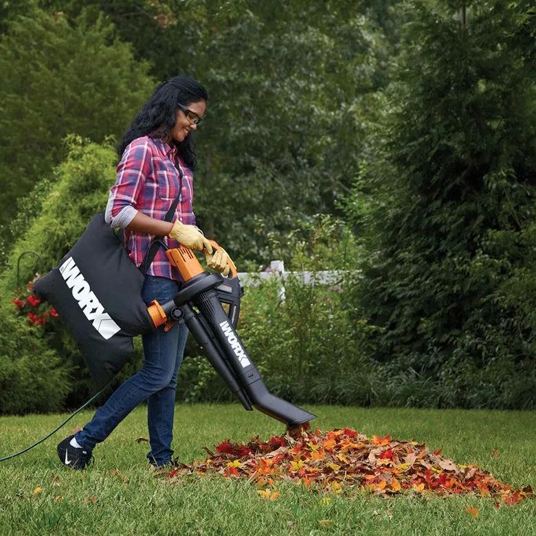 Worx WG505 Corded Electric TriVac 3-in-1 Leaf Blower, Mulcher & Yard Vacuum