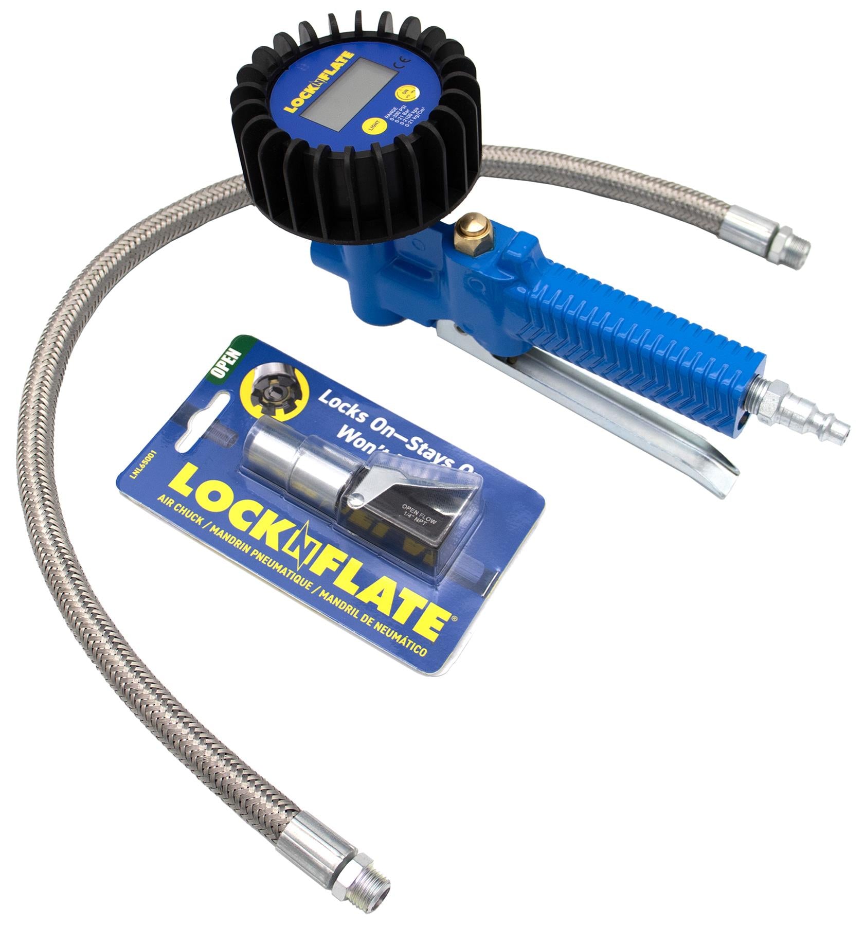 LockNLube LNL65301 Tire Inflator/Deflator w/ Digital Gauge