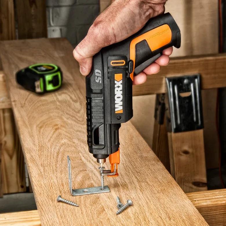 Worx WX255L Cordless 4V Electric SD Driver with Bit Cartridge & Screw Holder