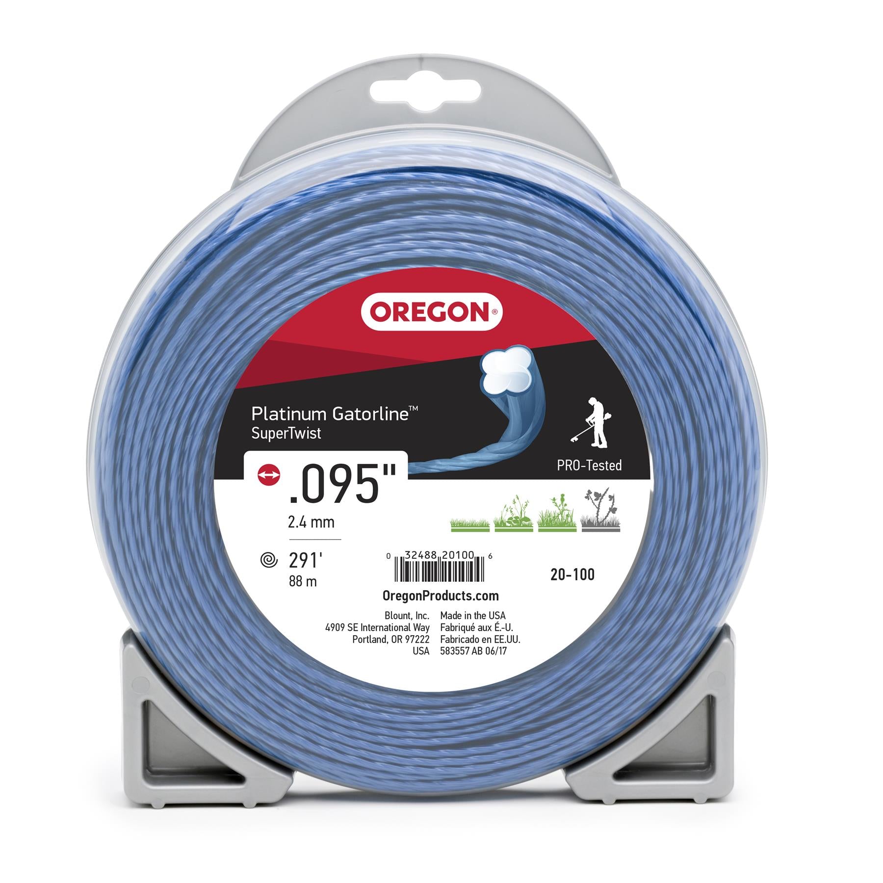 Oregon 20-100 Platinum Gatorline 1 lb. Donut String Trimmer Line .095" Guage