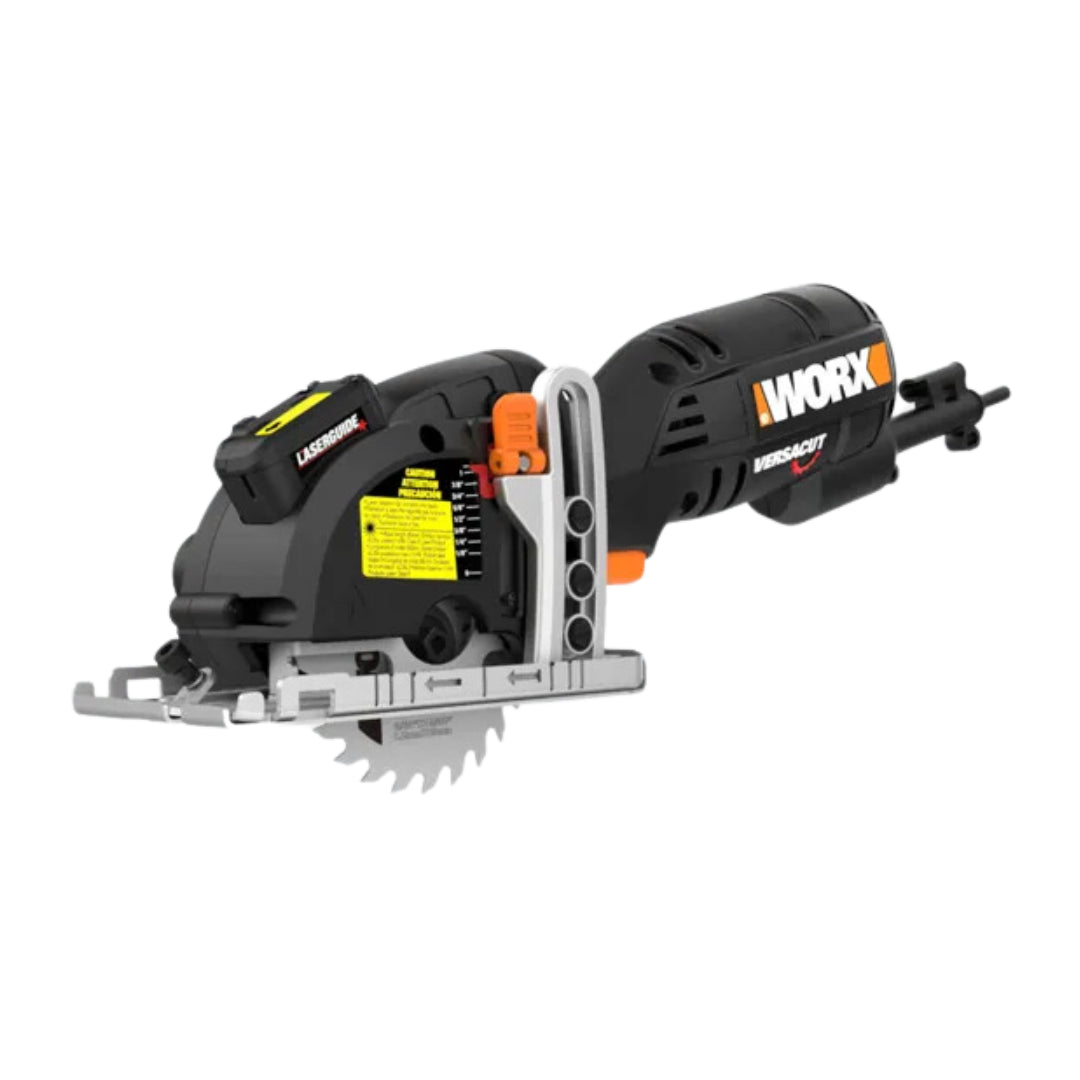 Worx WX420L Corded 3-3/8" Compact Versacut Circular Saw with Laser Guide