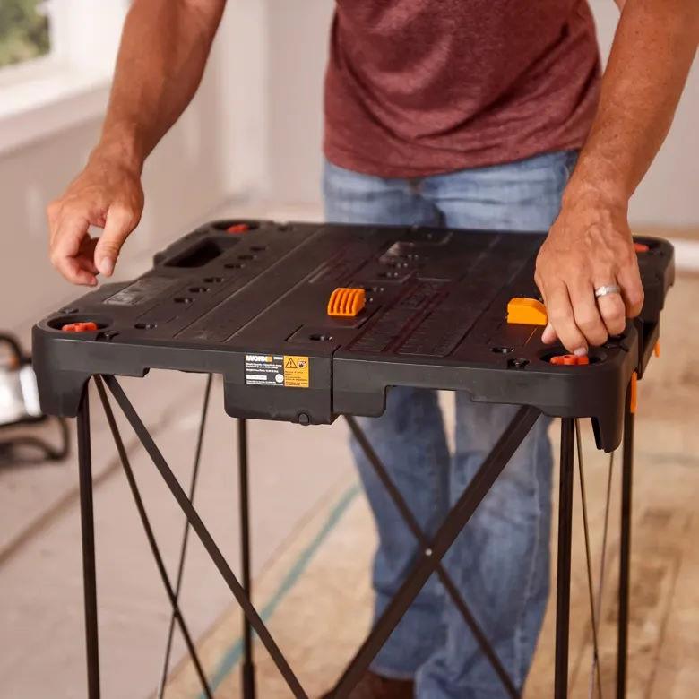 Worx WX066 Sidekick Portable Folding Work Table, 24" x 24" x 32"