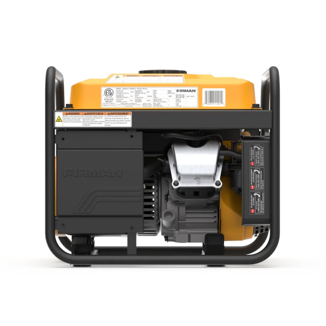 Firman P01201 Portable Gas Generator, 1500W Recoil Start