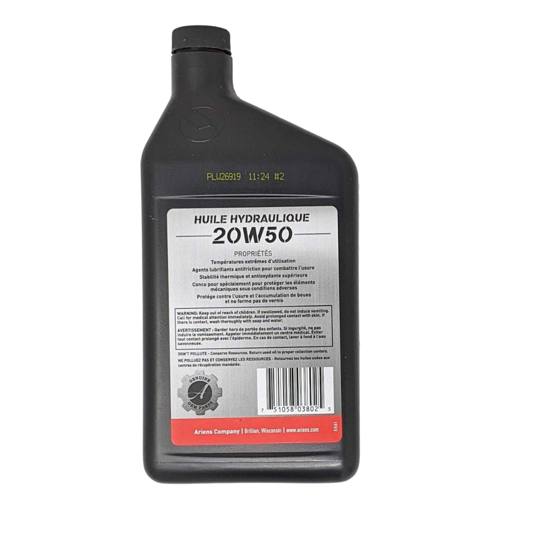 Ariens 00058100 Hydro-Fluid, 20W50 QT - 0