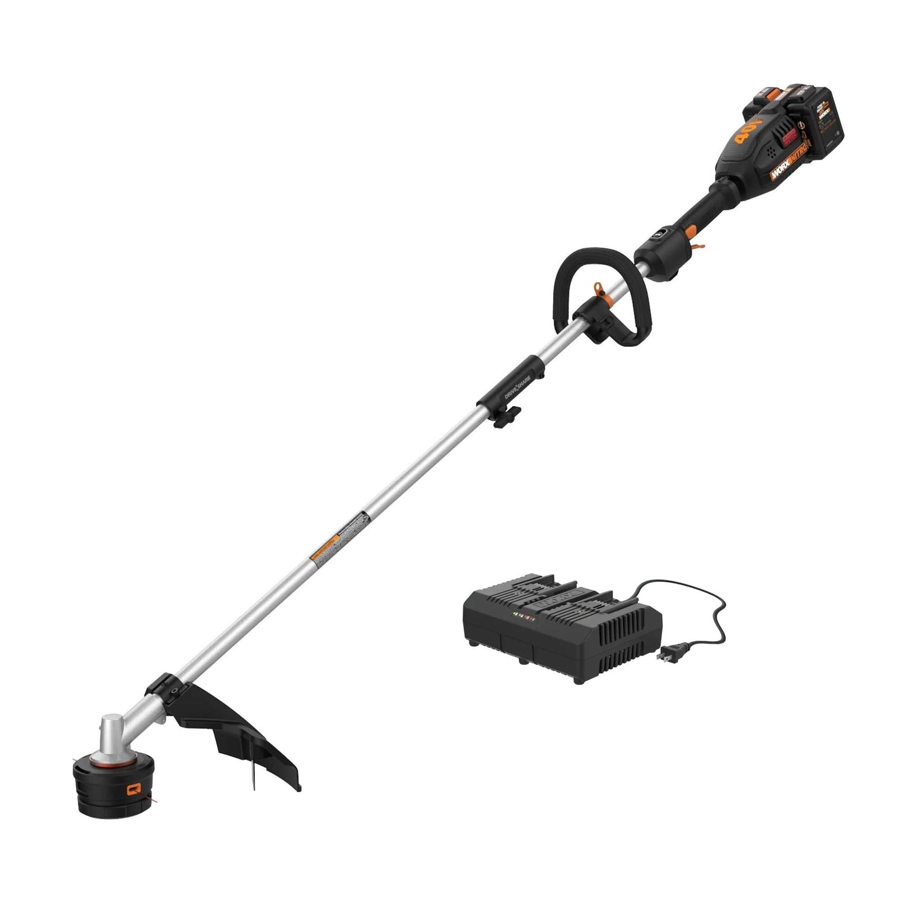 Worx WG186 Cordless 40V Nitro 15" Driveshare String Trimmer