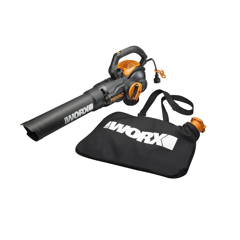 Worx WG512 Corded 12 Amp 600 CFM TriVac 3-in-1 Blower, Mulcher & Yard Vacuum