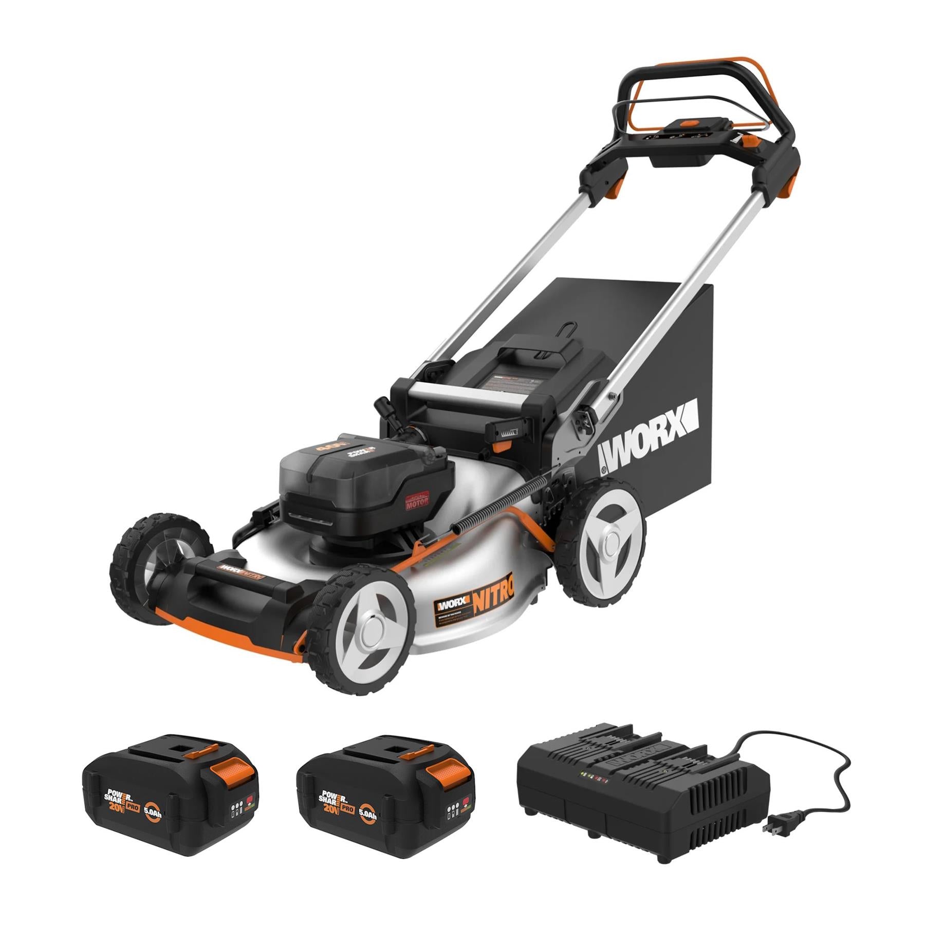 Worx WG753 Cordless 40V Nitro Self-Propelled 21" Lawn Mower