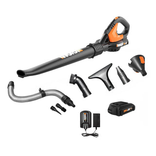 Worx AIR WG545.1 Cordless 20V Power Share 2.0Ah Multi-Purpose Leaf Blower with Attachments