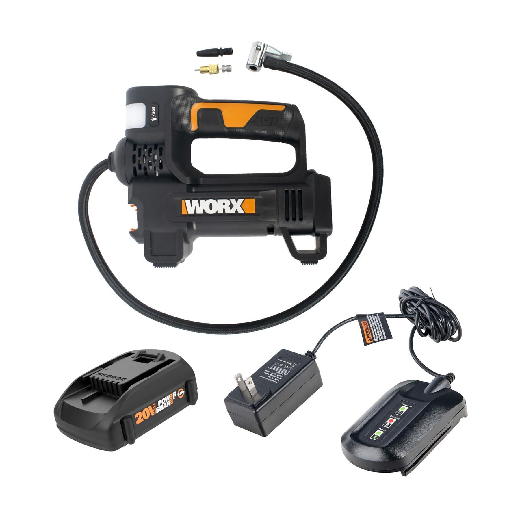 Worx WX092L Cordless 20V Power Share Portable Inflator Air Pump