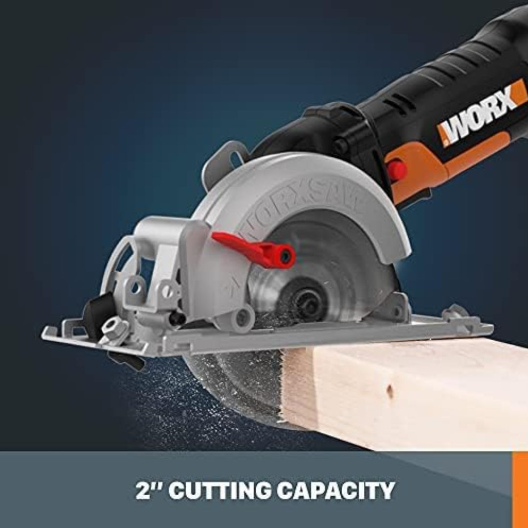 Worx WX439L Corded 4.5" WorxSaw 4.5 Amp Compact Circular Saw - 0