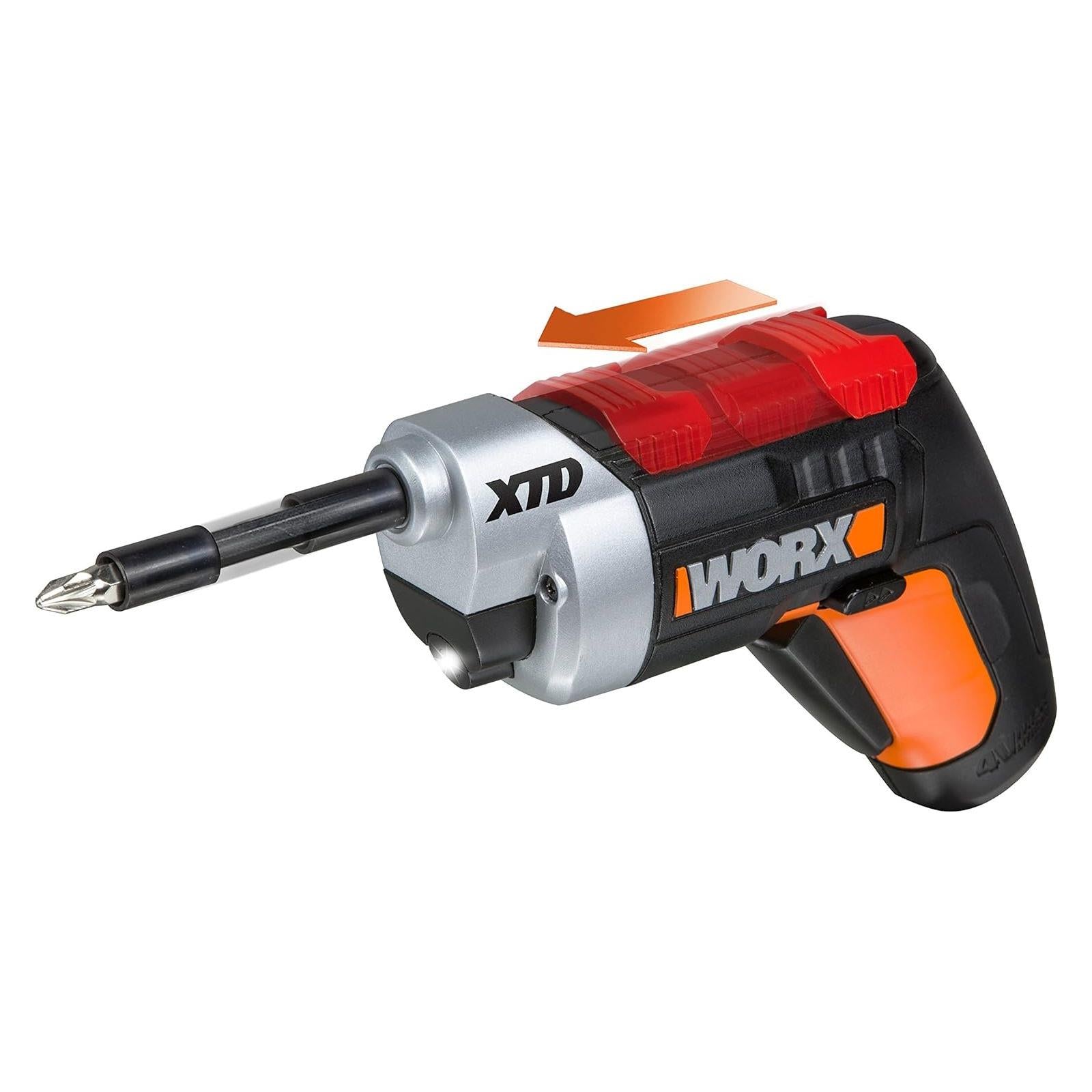 Worx WX252L Cordless 4V Electric XTD Xtended Reach Screwdriver - 0