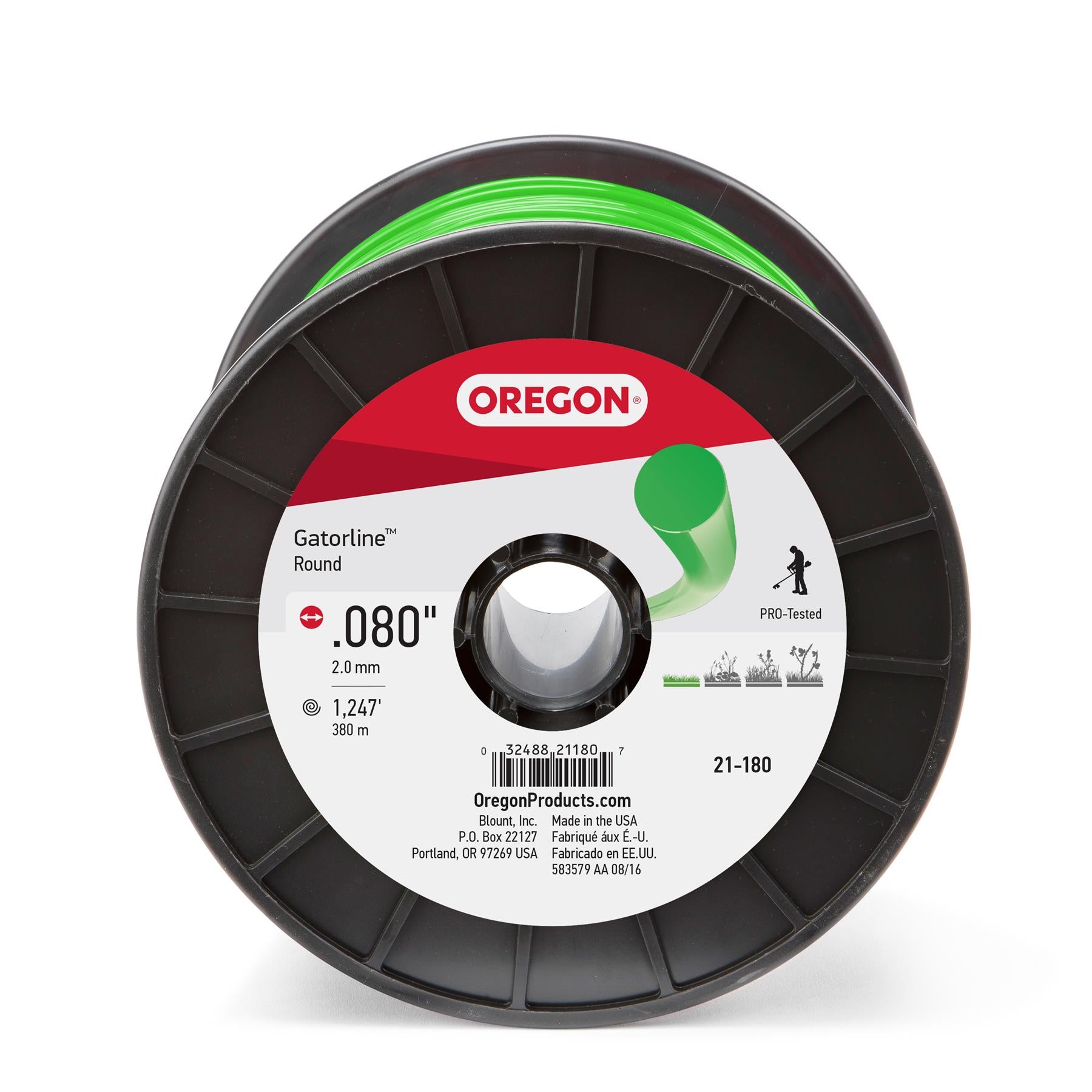 Oregon 21-180 Gatorline 3-Pound Spool of .08" Round String Trimmer Line