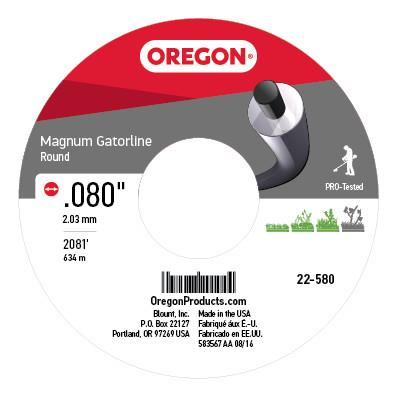 Oregon 22-580 Round Magnum Gatorline, 5 lb Spool, .080" Gauge - 0