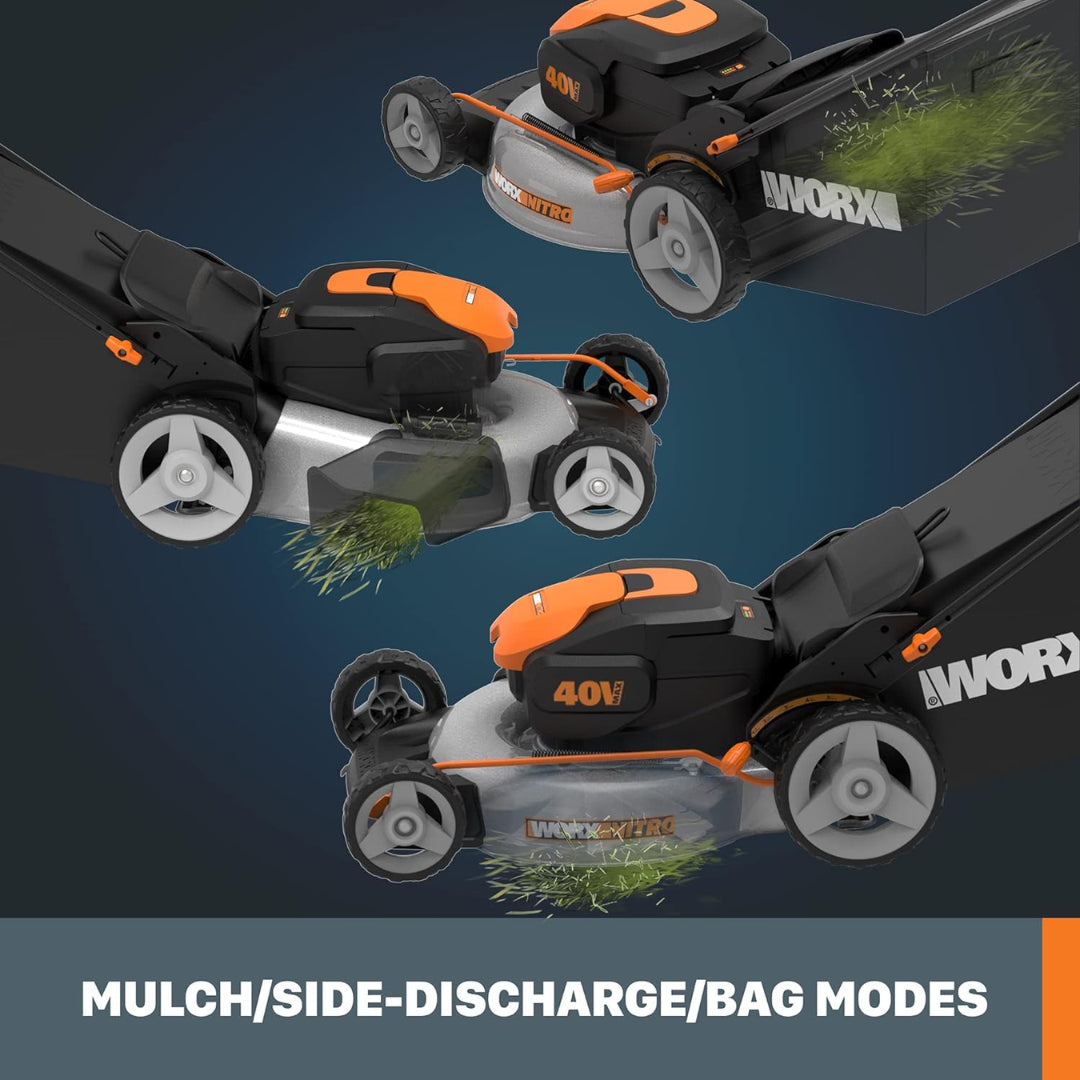 Worx WG751.3 Cordless 40V Nitro Power Share 20" Push Lawn Mower