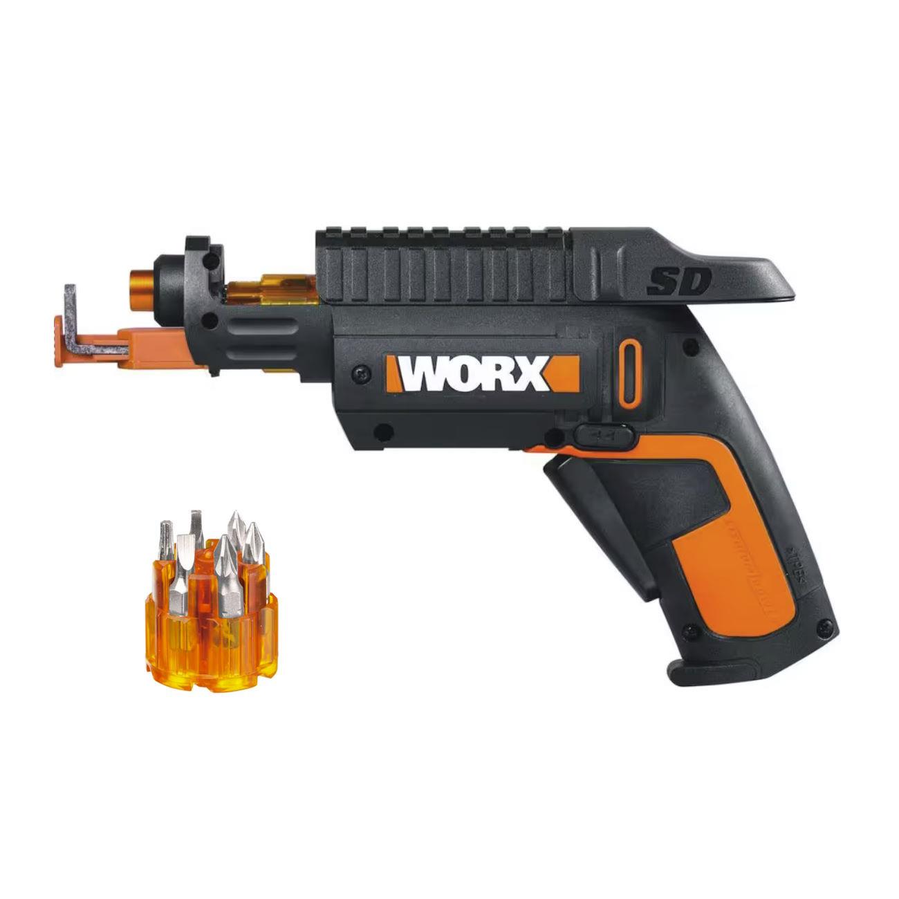 Worx WX255L Cordless 4V Electric SD Driver with Bit Cartridge & Screw Holder