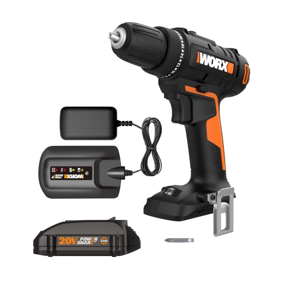 Worx WX100L Cordless 20V Power Share 3/8" Drill Driver