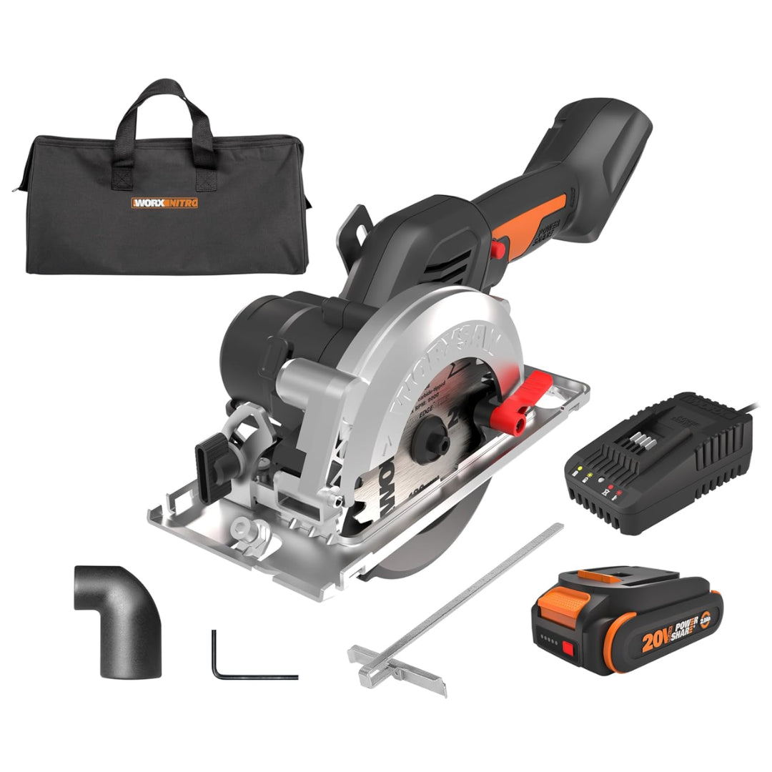 Worx WX531L Cordless 20V WorxSaw 4.5" Compact Circular Saw