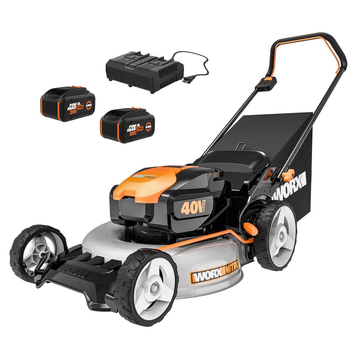 Worx WG751.3 Cordless 40V Nitro Power Share 20" Push Lawn Mower