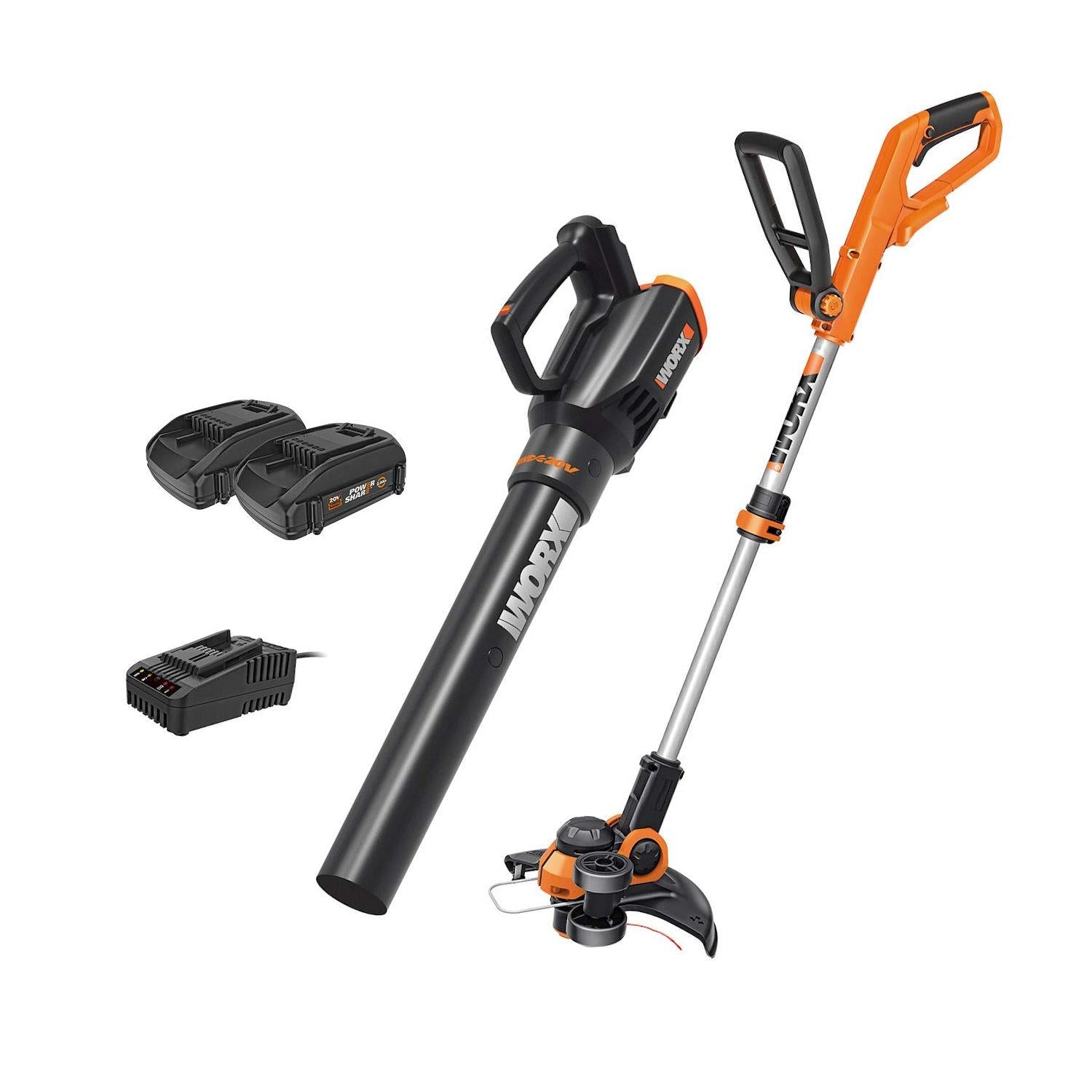 Worx WG929 Cordless 20V Leaf Blower & 12" String Trimmer Kit