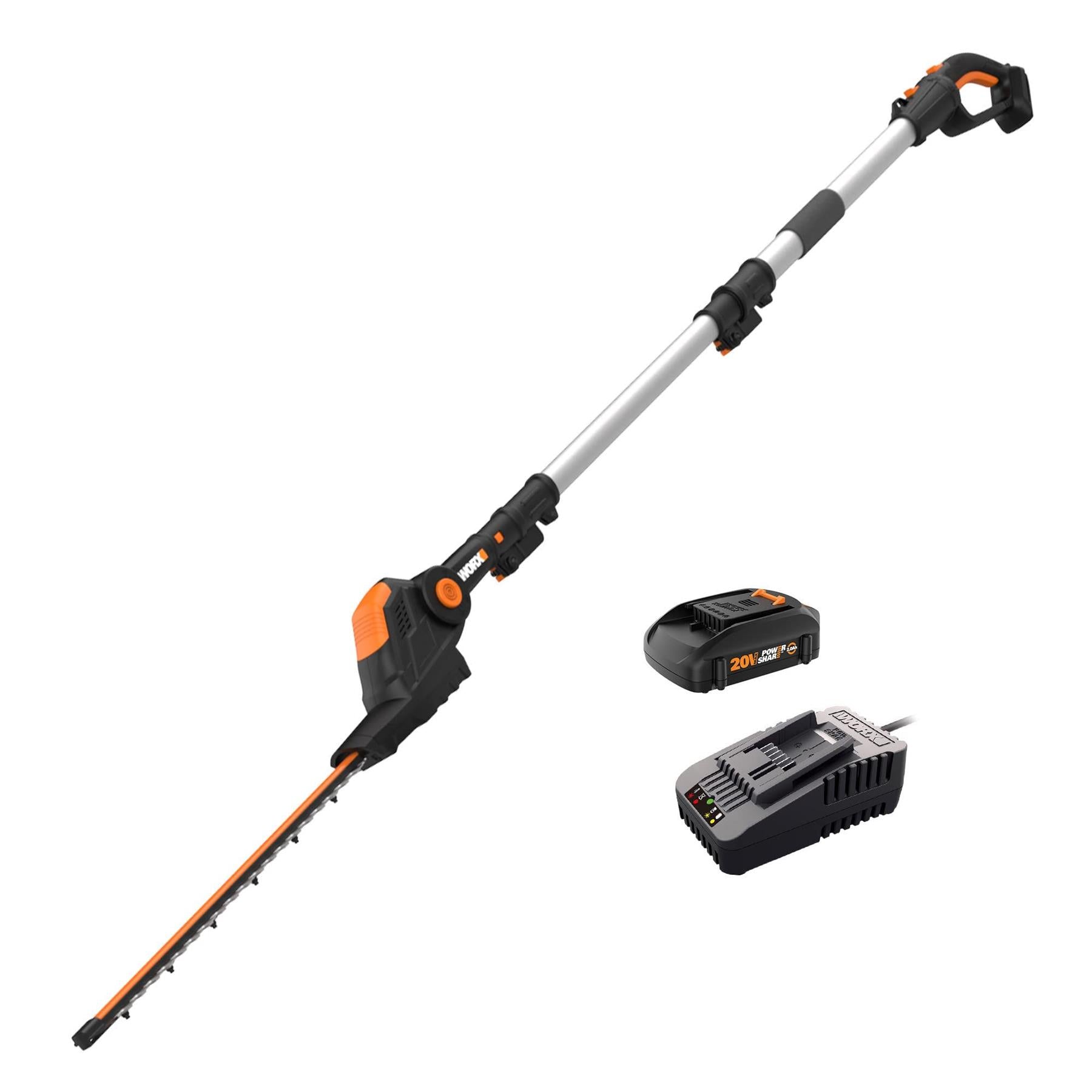 Worx WG252 Cordless 20V Power Share 20" Telescoping Hedge Trimmer