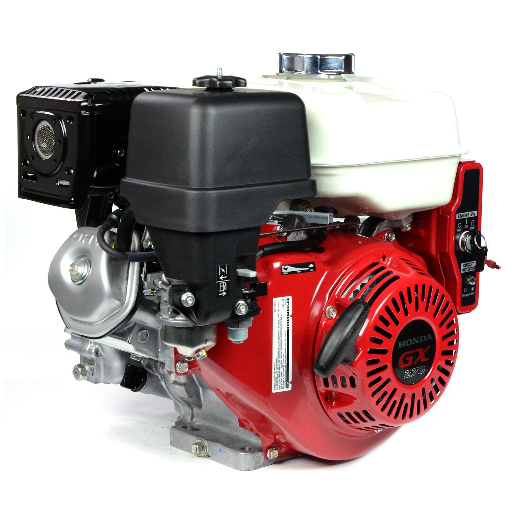 Honda GX270 RHE4 Horizontal Engine with 2:1 Gear Reduction and Electric Start - 0