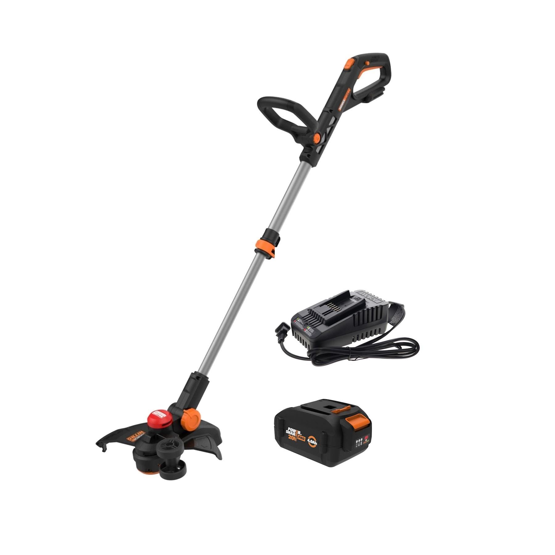 Worx WG173 Cordless 20V Nitro 13" Brushless String Trimmer / Edger with Battery & Charger