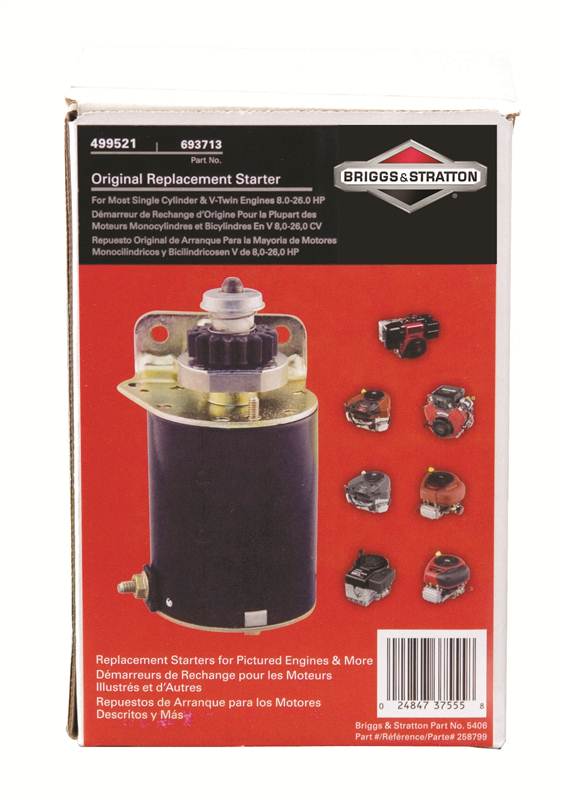 Briggs & Stratton 5406K Starter Motor (Single Cylinder & V-Twin)