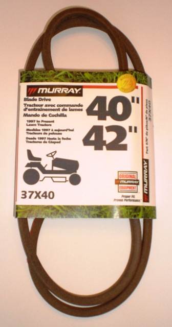 Murray 37X40MA Blade Drive Belt, Replaces 23748 Fits 40" and 42" Lawn Tractors